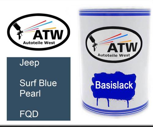 Jeep, Surf Blue Pearl, FQD: 500ml Lackdose, von ATW Autoteile West.